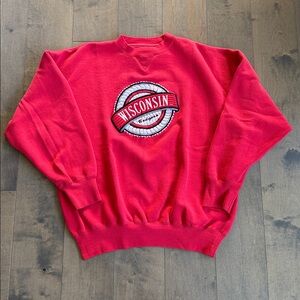 Vintage 90s Wisconsin Badgers Midwest Embroidery Crewneck Sweatshirt XL NCAA